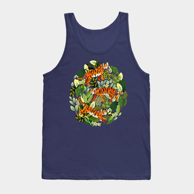 Bright Bengal Tiger Jungle 1 Tank Top by TigaTiga